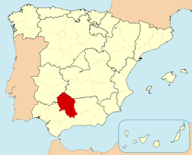Situación de la provincia de Córdoba en el mapa provincial de España